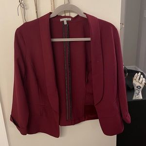 Burgundy blazer